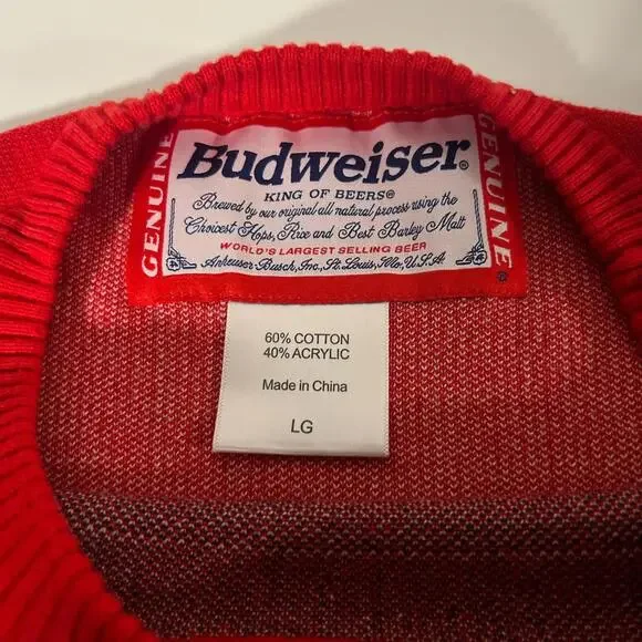 Budweiser‎ Vintage Sweater - King of Beers - Y2K, Streetwear, Dad Vibes, Party - Picture 3 of 7